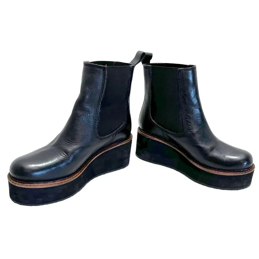 Diba True She Nah- Thick Sole Wedge Chelsea Boots